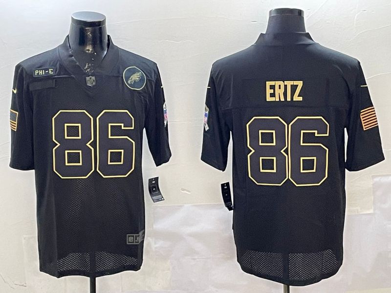 Men Philadelphia Eagles #86 Ertz Black 2025 Nike Salute to Service Limited NFL Jersey style 1